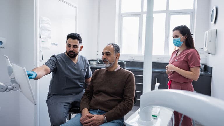 Consultation and CT scan planning ahead of bone graft treatment