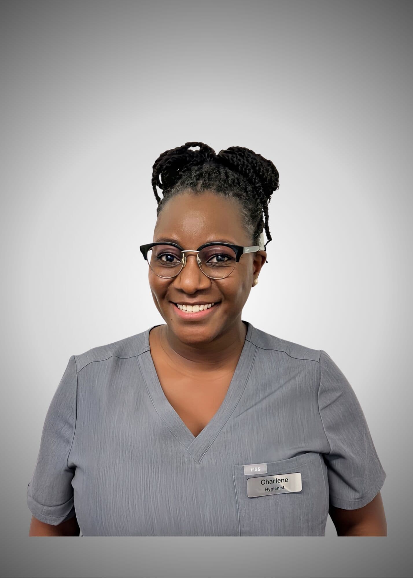 Dental hygienist preparing for a patient appointment